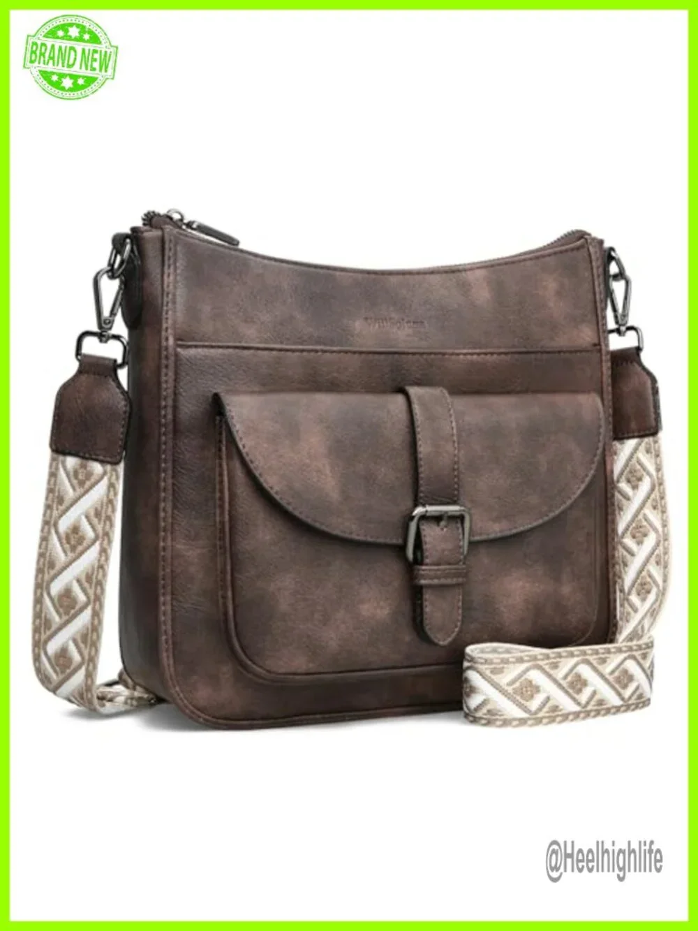 Medium Anti Theft Faux Leather Hobo Crossbody Bag with Safety Zipper